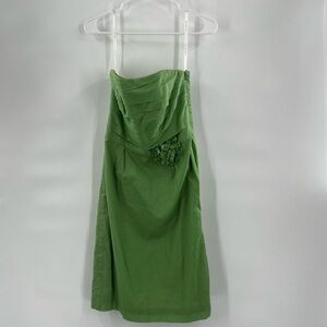 After Six Strapless Dress in Vibrant Green